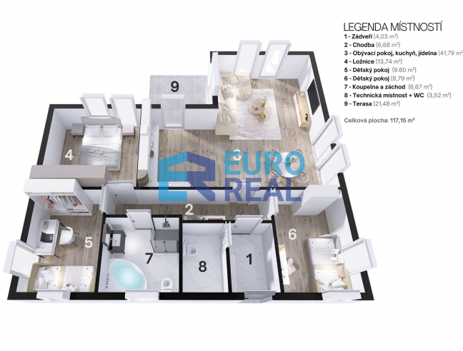 Rodinný dům 4+KK, 125 m² se založenou zahradou, pozemek 753 m²