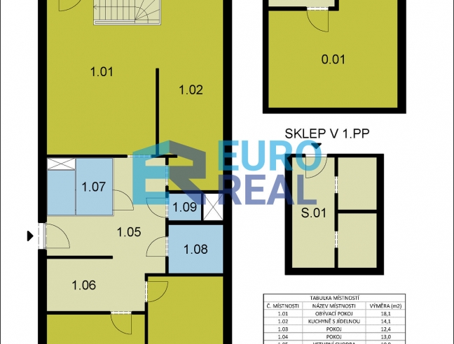 Mezonetový byt 4+1, 103  m² s balkonem na krásném místě